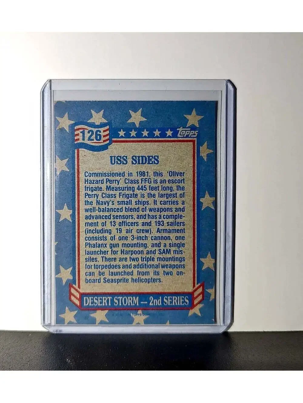 USS Sides 1991 Topps Desert Storm #126 Card